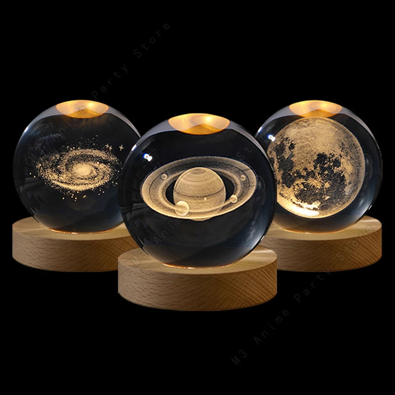LUMISPHEREA-Glowing Galaxy, Saturn, Moon Lamps