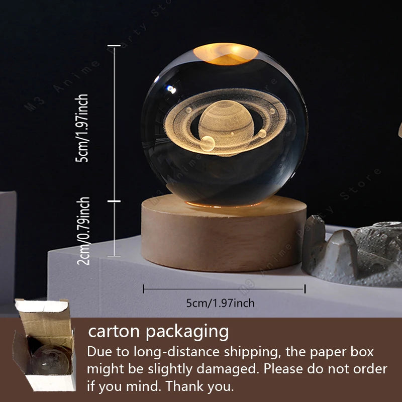 LUMISPHEREA-Glowing Galaxy, Saturn, Moon Lamps